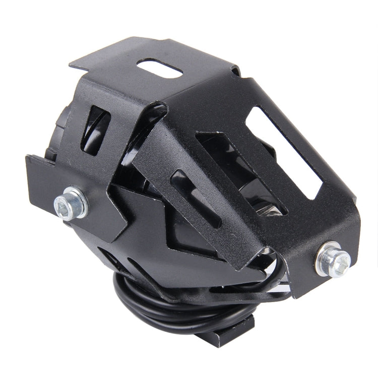 U7 10W 1000LM LED Life Water-resistant Headlamp Light with Angel Eyes Light for Motorcycle / SUV, DC 12V(Red Light)