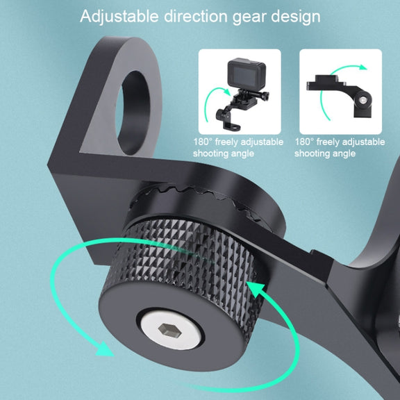 RUIGPRO Motorcycle Handlebar Alloy Phone Bracket for GoPro/ Insta360/DJI OSMO Sport Camera(Blue)