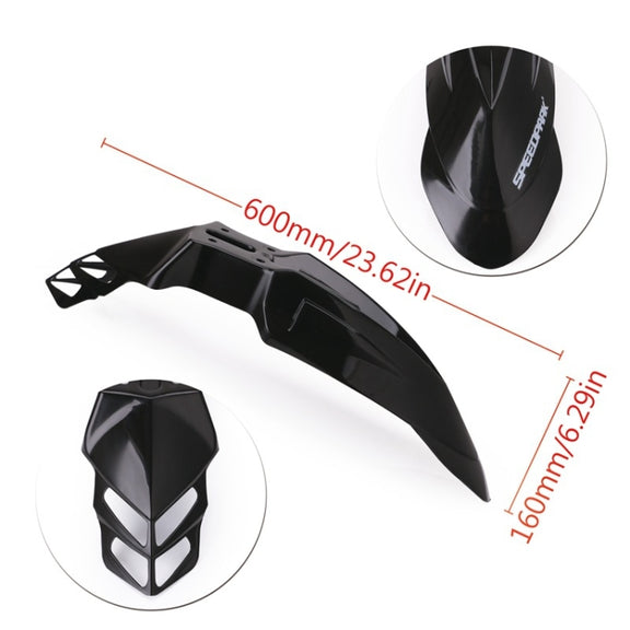 Speedpark Motorcycle Modified Front Wheel Fender Dustproof  Splash Flaps Mudguards for Yamaha / Suzuki / KTM (Black)