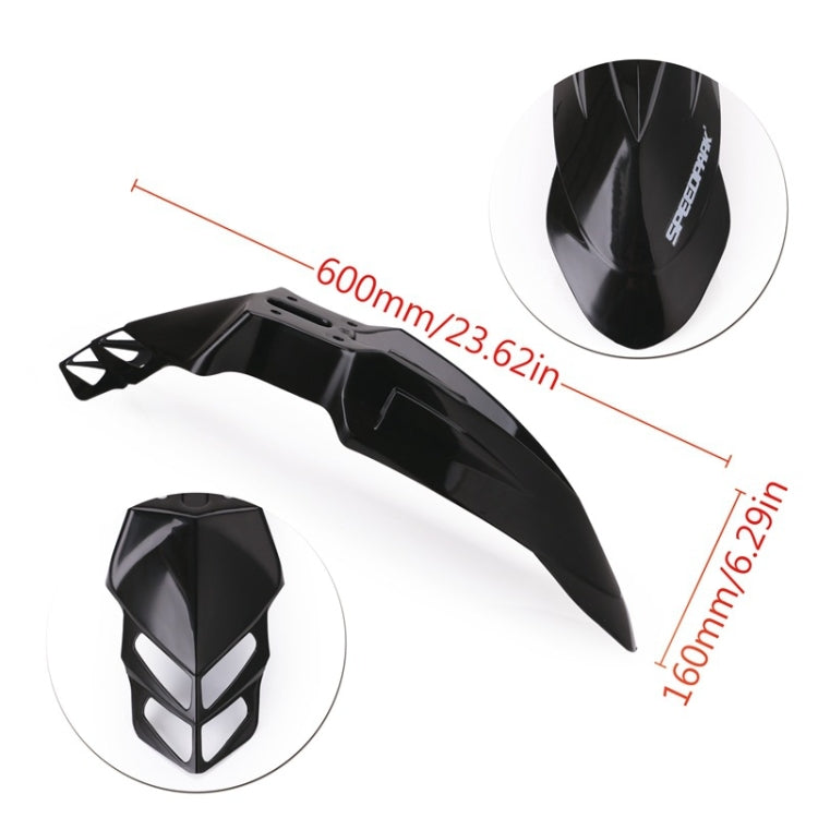 Speedpark Motorcycle Modified Front Wheel Fender Dustproof  Splash Flaps Mudguards for Yamaha / Suzuki / KTM (Black)