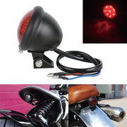 Speedpark 12V Motorcycle Modified Tail Light Brake Light for Harley(Black Red)