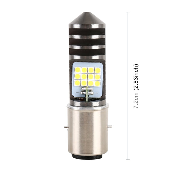 BA20D DC12V / 7.4W Motorcycle LED Headlight with 24LEDs SMD-3030 Lamp Beads (White Light)