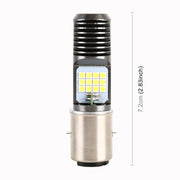 BA20D DC12V / 7.4W Motorcycle LED Headlight with 24LEDs SMD-3030 Lamp Beads (White Light)
