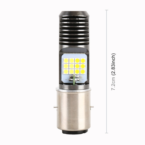 BA20D DC12V / 7.4W Motorcycle LED Headlight with 24LEDs SMD-3030 Lamp Beads (Yellow + White)
