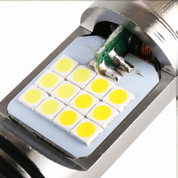 BA20D DC12V / 7.4W Motorcycle LED Headlight with 24LEDs SMD-3030 Lamp Beads (Yellow + White)