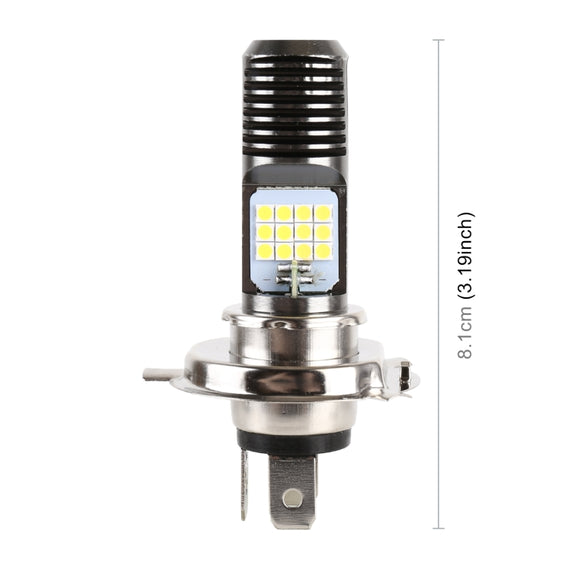 H4 DC12V / 7.4W Motorcycle LED Headlight with 24LEDs SMD-3030 Lamp Beads (White Light)