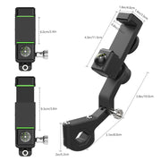 Motorcycle Spherical Compass Phone Holder, Handlebar without Light (Black)
