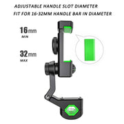 Motorcycle Spherical Compass Phone Holder, Handlebar without Light (Black)