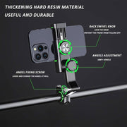Motorcycle Spherical Compass Phone Holder, Rearview Mirror without Light (Green)