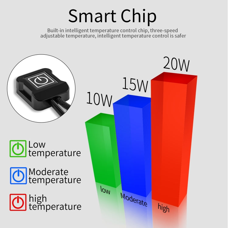 CS-974A1 Motorcycle Scooter Smart Three Gear Temperature Control Electric Hand Grip Cover Heated Grip Handlebar