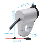 ZH-975A1 Motorcycle Aluminum Alloy Water-resistant Mobile Phone Single USB Charger with Red Voltmeter(Silver)