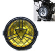 Motorcycle Arrowhead Reticular Retro Lamp LED Headlight Modification Accessories for CG125 / GN125 (Yellow) - Headlights by PMC TechLife | Online Shopping South Africa | PMC TechLife | Buy Now Pay Later Mobicred