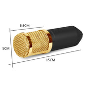 BM-800 3.5mm Studio Recording Wired Condenser Sound Microphone with Shock Mount, Compatible with PC / Mac for Live Broadcast Show, KTV, etc.(Black)