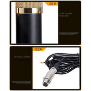 BM-800 Network K-Song Dedicated High-end Metal Shock Mount Microphone Set(Black)
