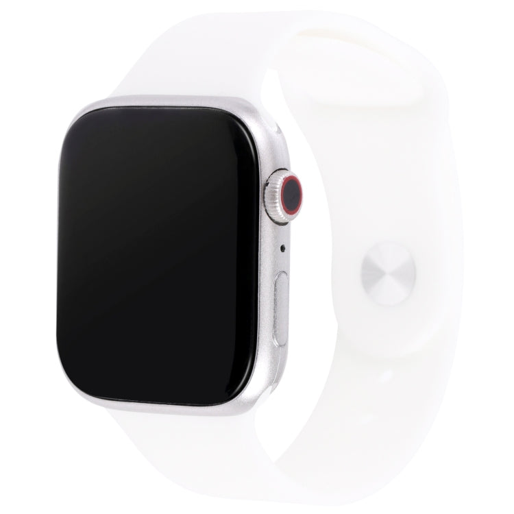 For Apple Watch Series 7 45mm Black Screen Non-Working Fake Dummy Display Model, For Photographing Watch-strap, No Watchband (Silver)
