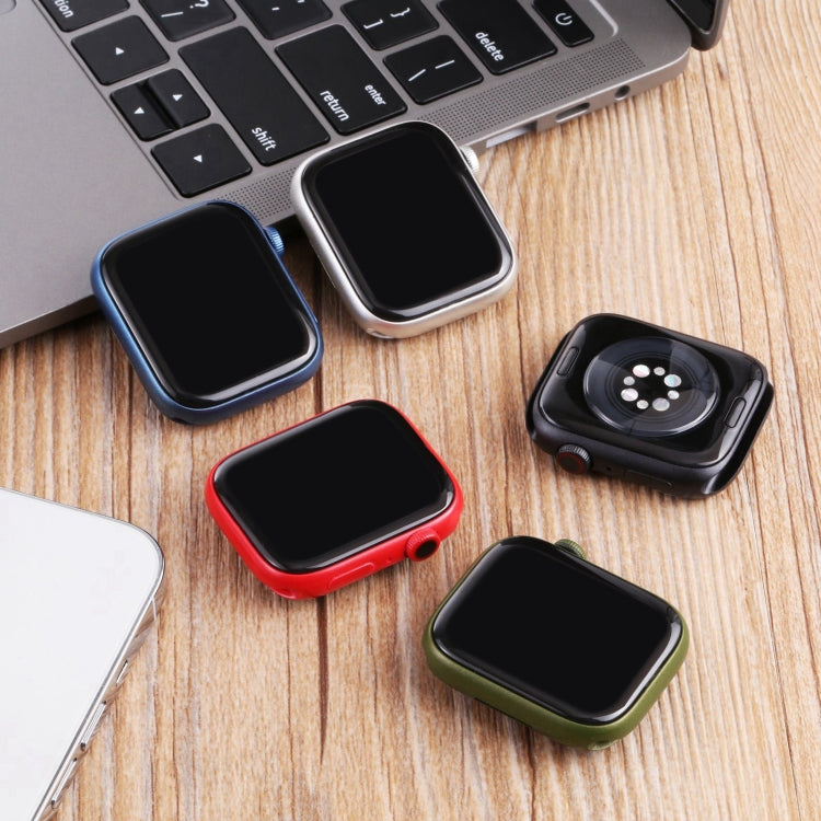 For Apple Watch Series 7 45mm Black Screen Non-Working Fake Dummy Display Model, For Photographing Watch-strap, No Watchband (Silver)