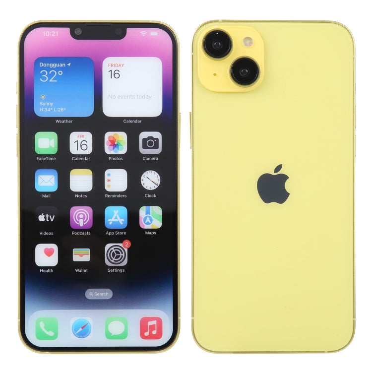 For iPhone 14 Color Screen Non-Working Fake Dummy Display Model(Yellow)