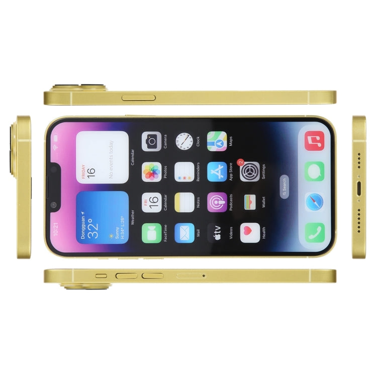 For iPhone 14 Color Screen Non-Working Fake Dummy Display Model(Yellow)