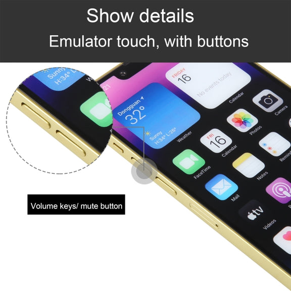 For iPhone 14 Color Screen Non-Working Fake Dummy Display Model(Yellow)