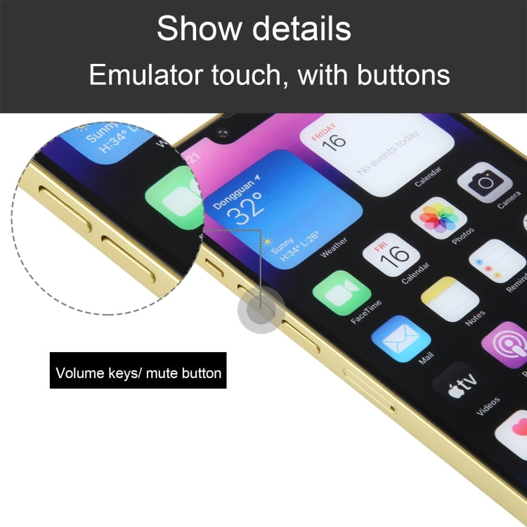 For iPhone 14 Color Screen Non-Working Fake Dummy Display Model(Yellow)
