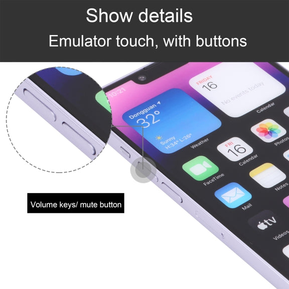 For iPhone 14 Plus Color Screen Non-Working Fake Dummy Display Model (Purple)