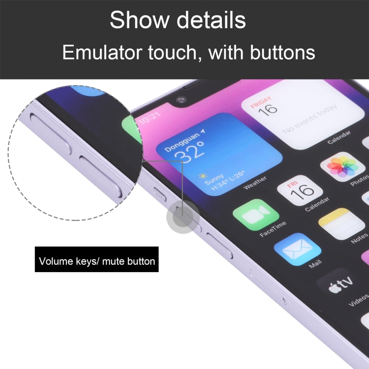 For iPhone 14 Plus Color Screen Non-Working Fake Dummy Display Model (Purple)