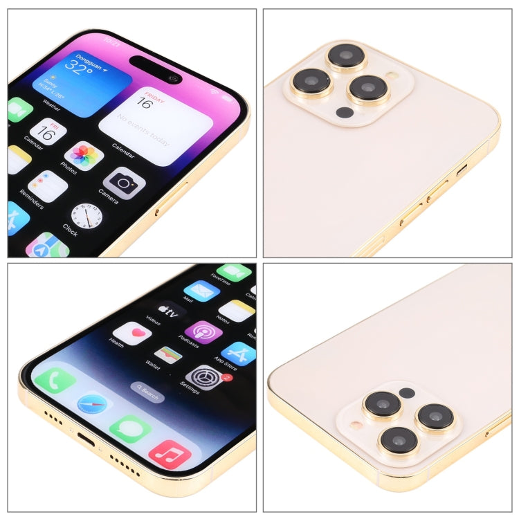 For iPhone 14 Pro Color Screen Non-Working Fake Dummy Display Model (Gold)