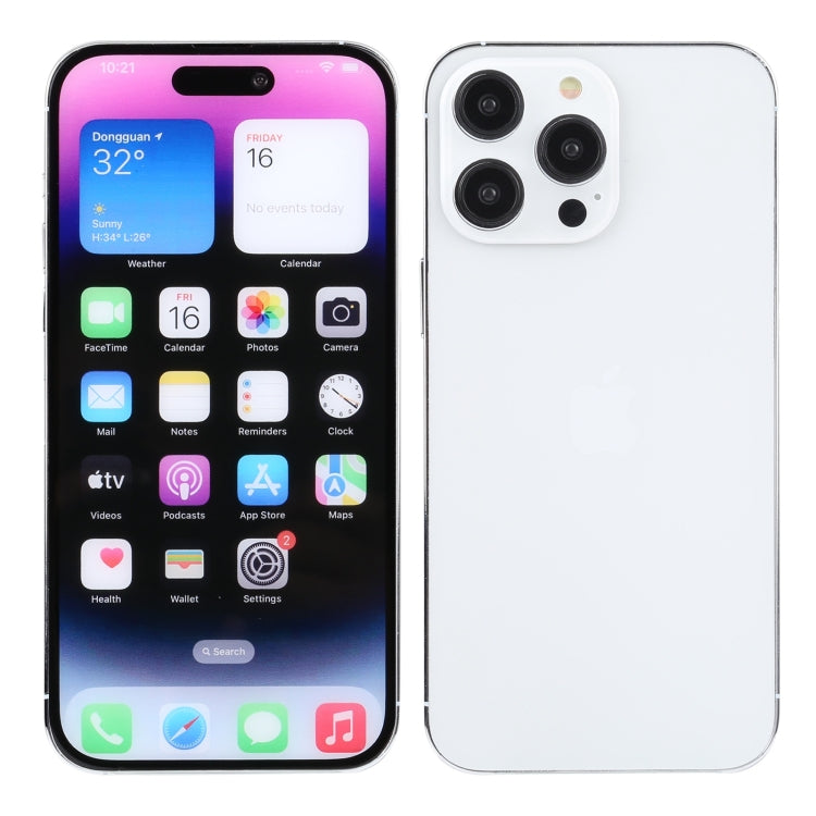 For iPhone 14 Pro Color Screen Non-Working Fake Dummy Display Model (Silver)
