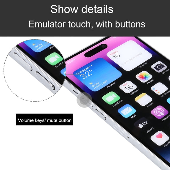 For iPhone 14 Pro Color Screen Non-Working Fake Dummy Display Model (Silver)
