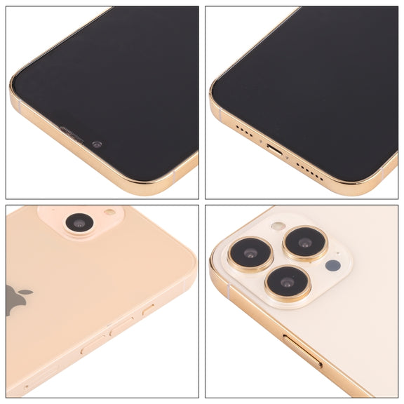 For iPhone 13 Pro Black Screen Non-Working Fake Dummy Display Model (Gold)