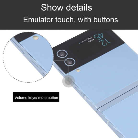 For Samsung Galaxy Z Flip4 Black Screen Non-Working Fake Dummy Display Model (Blue)