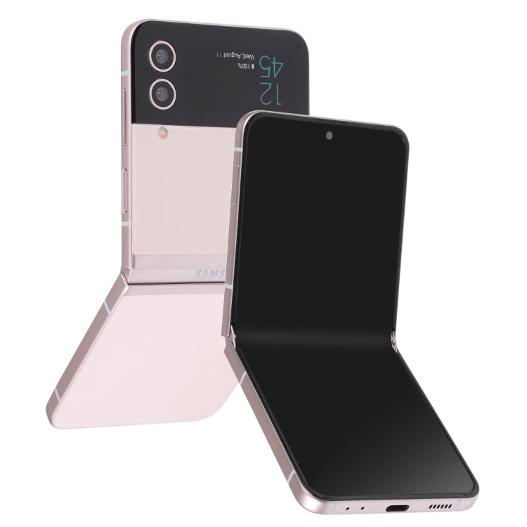 For Samsung Galaxy Z Flip4 Black Screen Non-Working Fake Dummy Display Model (Rose Gold)