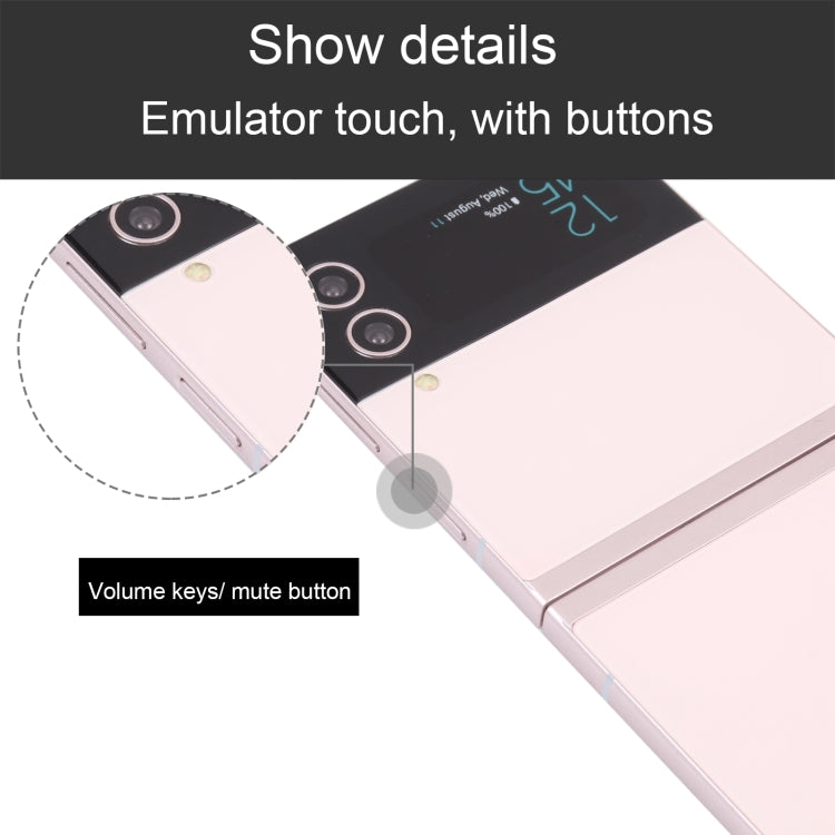 For Samsung Galaxy Z Flip4 Black Screen Non-Working Fake Dummy Display Model (Rose Gold)