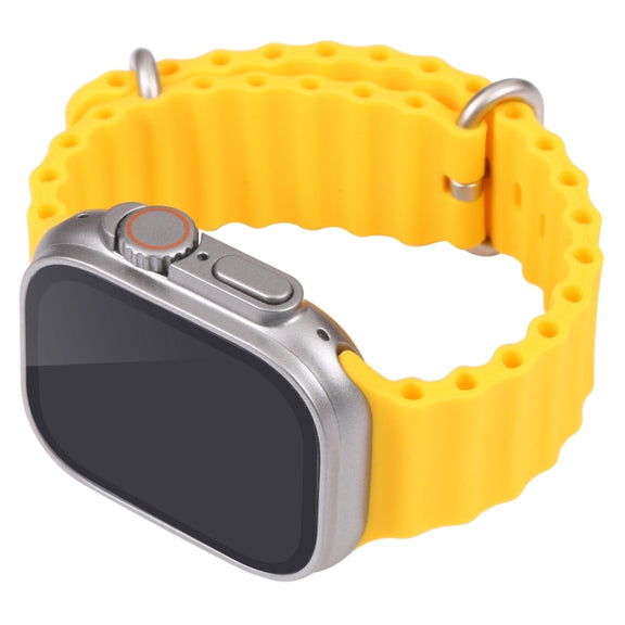 For Apple Watch Ultra 49mm Black Screen Non-Working Fake Dummy Display Model (Yellow)