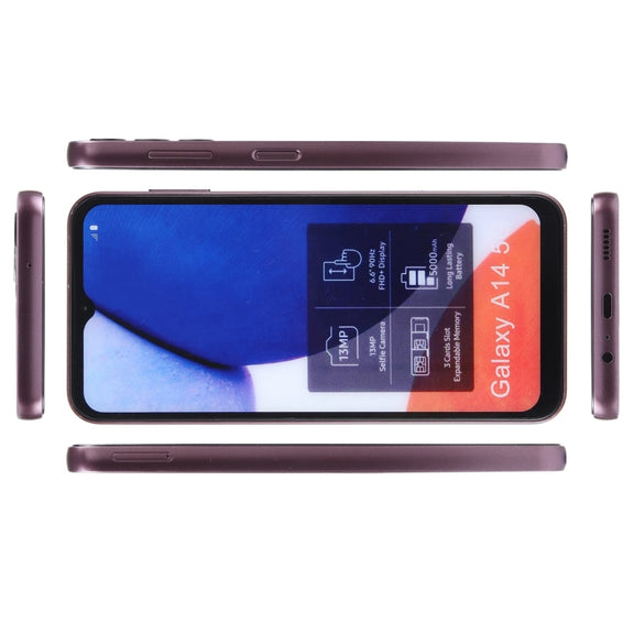 For Samsung Galaxy A14 5G Color Screen Non-Working Fake Dummy Display Model(Dark Red)