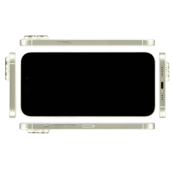 For iPhone 15 Black Screen Non-Working Fake Dummy Display Model (Yellow)