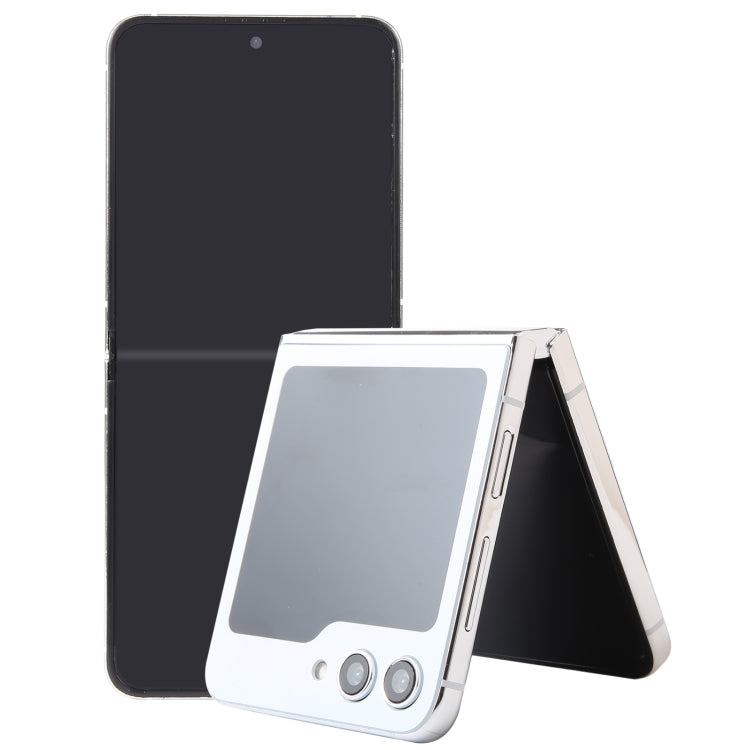For Samsung Galaxy Z Flip5 Black Screen Non-Working Fake Dummy Display Model (White)