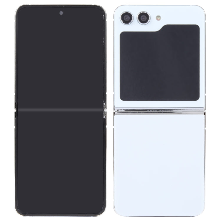 For Samsung Galaxy Z Flip5 Black Screen Non-Working Fake Dummy Display Model (White)