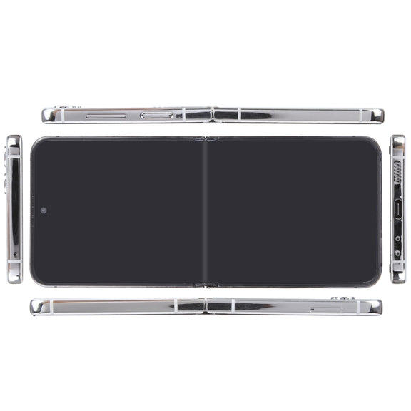 For Samsung Galaxy Z Flip5 Black Screen Non-Working Fake Dummy Display Model (White)