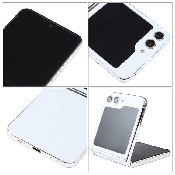 For Samsung Galaxy Z Flip5 Black Screen Non-Working Fake Dummy Display Model (White)