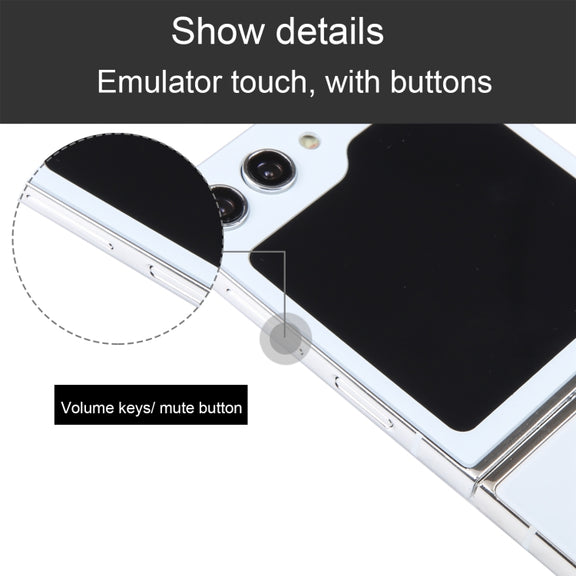 For Samsung Galaxy Z Flip5 Black Screen Non-Working Fake Dummy Display Model (White)