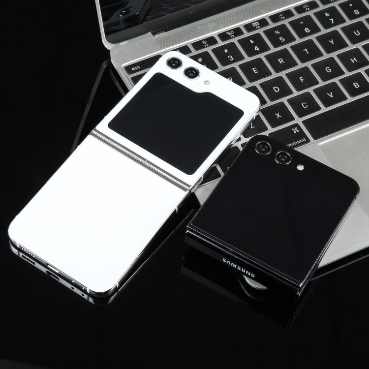 For Samsung Galaxy Z Flip5 Black Screen Non-Working Fake Dummy Display Model (White)