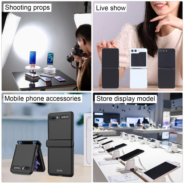 For Samsung Galaxy Z Flip5 Black Screen Non-Working Fake Dummy Display Model (White)