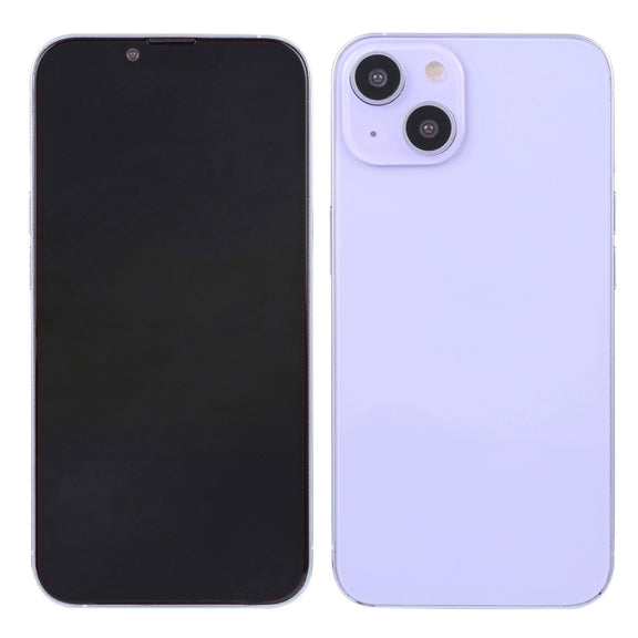 For iPhone 14 Black Screen Non-Working Fake Dummy Display Model (Purple)