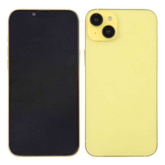 For iPhone 14 Plus Black Screen Non-Working Fake Dummy Display Model (Yellow)