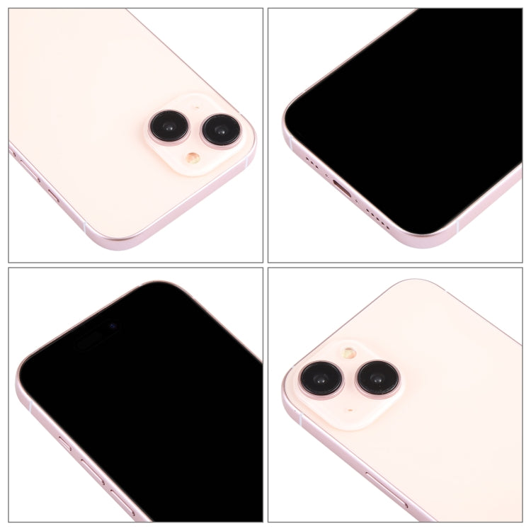 For iPhone 15 Black Screen Non-Working Fake Dummy Display Model (Pink)