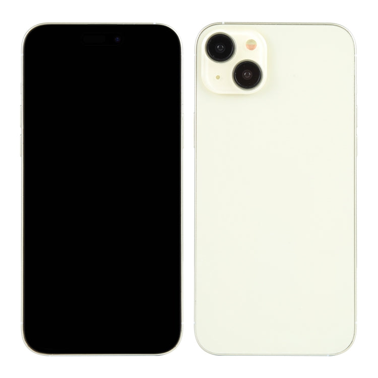 For iPhone 15 Black Screen Non-Working Fake Dummy Display Model (Yellow)