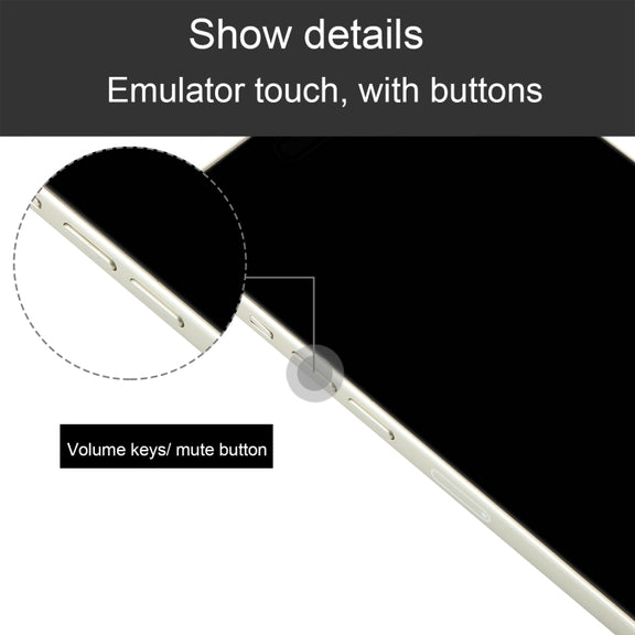 For iPhone 15 Black Screen Non-Working Fake Dummy Display Model (Yellow)