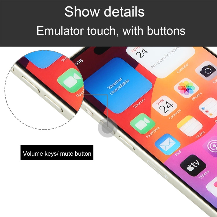 For iPhone 15 Color Screen Non-Working Fake Dummy Display Model (Yellow)