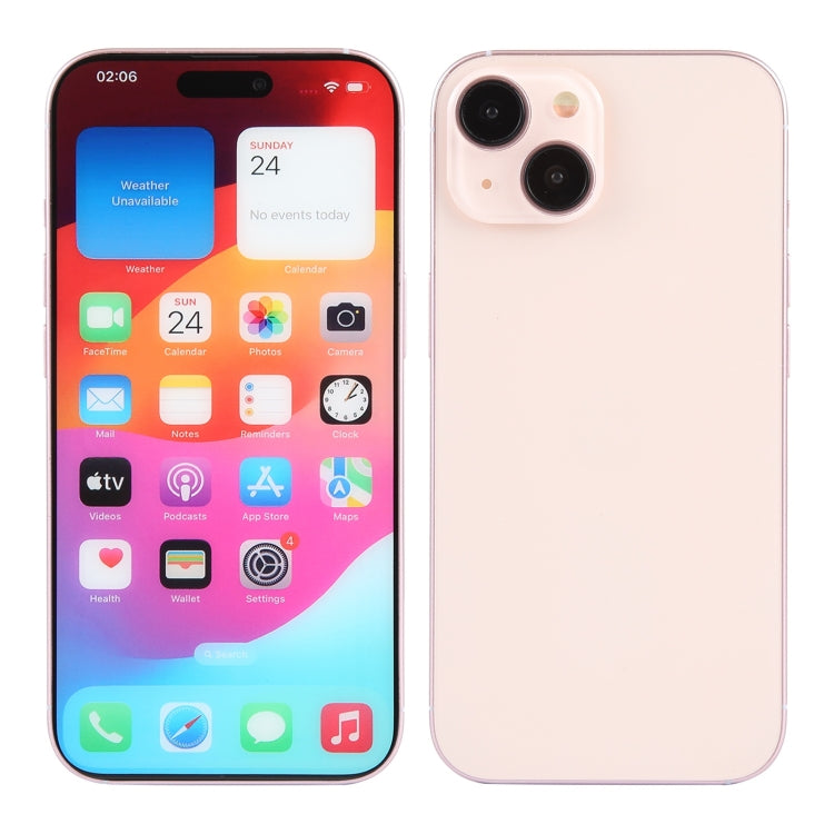 For iPhone 15 Plus Color Screen Non-Working Fake Dummy Display Model (Pink)